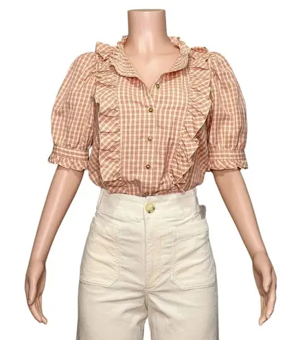 Sézane Guillemette Blouse, Pink Tiles, FR38/US6