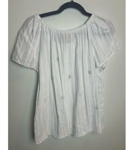 Grand & Greene Bee Blouse Cottage Novelty Spring Yellow & Black Size Medium White