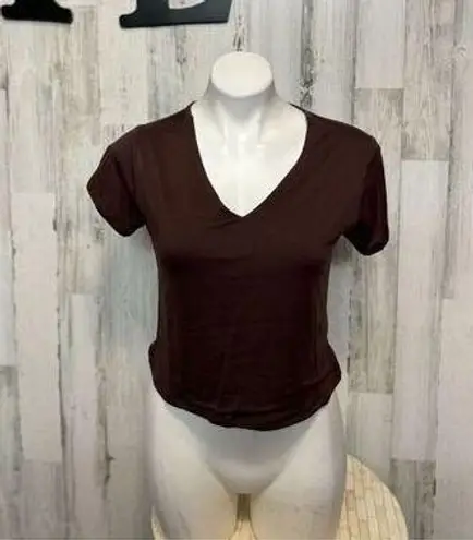 Eye Candy Brown v neck top