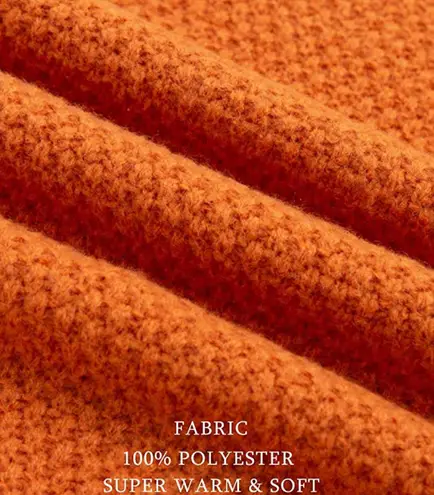 Oversized Long Sleeve Pullover Cropped Lantern Sleeve Chunky Knit Sweater Orange