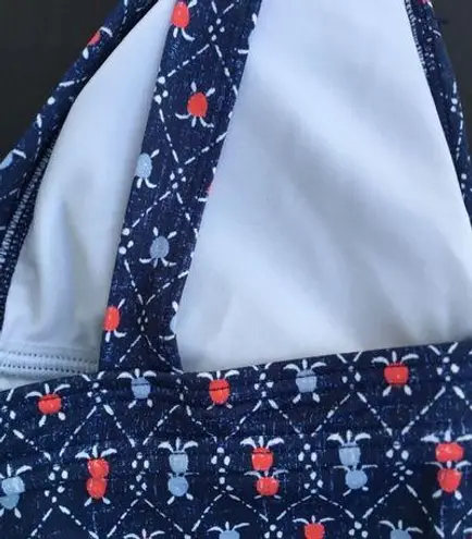 Reyn Spooner Navy Blue Royal Honu Turtles Swimsuit Size 8 One Piece Bathing Suit