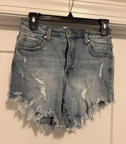 Insane Gene Shorts Women Size Medium Blue Cut Off Denim Jean American Distressed