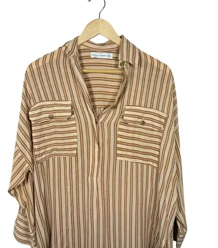 Faithfull the Brand Women’s Baia Shirt Dress in Pink Almeria Stripe Size XS