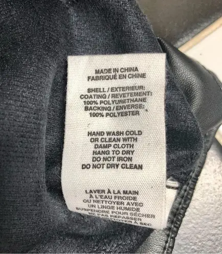 Avec Les Filles NWT Faux Leather Black Crop Top Smocked Puffy Balloon Sleeves M