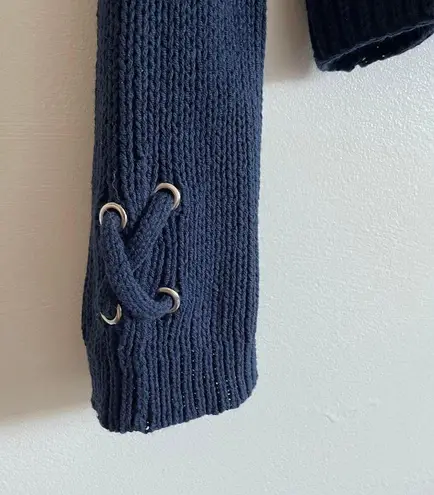 Wooden Ships Wooden Ship Blue Deep VNeck Crop Top Knitted Sweater