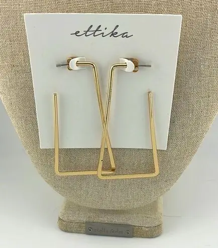 Ettika Nordstrom NWT Gold Geometric Earrings lightweight