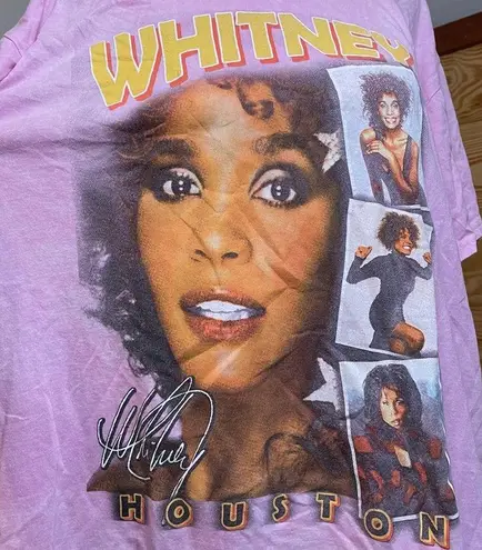 Whitney Houston Pink Short Sleeve Graphic Tee 1X