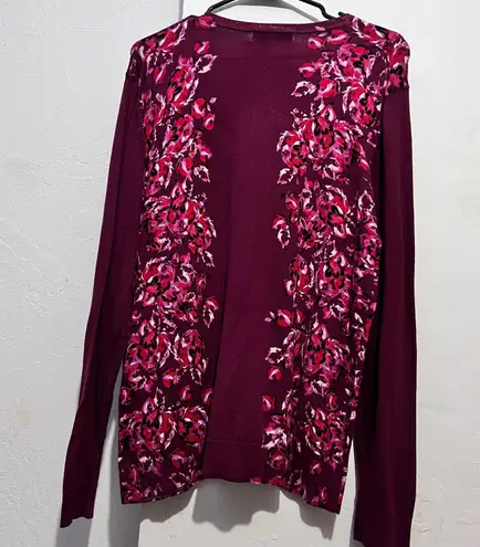 Karen Scott Women's Floral-Print Cardigan Cardigan