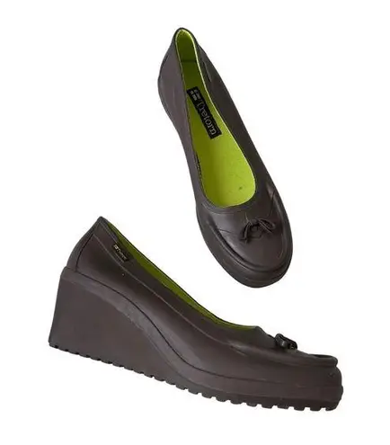 Tretorn Brown Rubber Rain Wedges Size 7.5