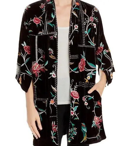 Johnny Was Uriah heavily embroidered velvet jacket NWT