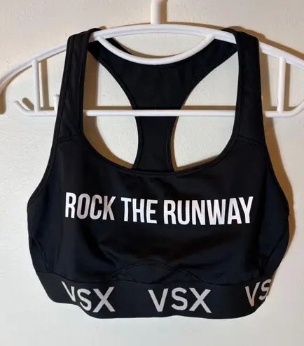 VSX Victoria Secret Sport Black Rock The Runway Racerback Sports Bra Size Small