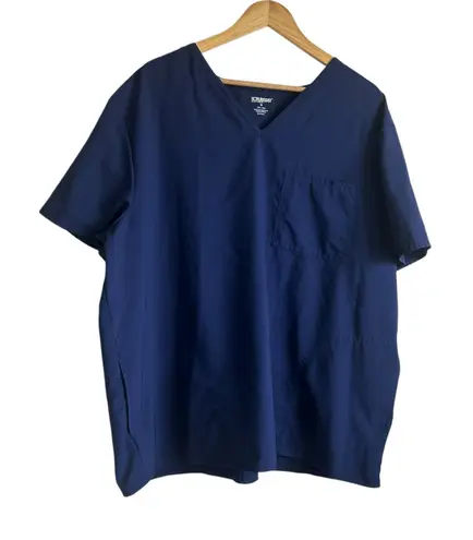 Scrubstar Women Scrub Top 2X Navy Medical Uniform Nurse Workwear Dental Casual Purple