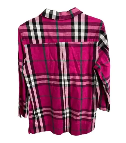 NWT Duffield Lane Cadence Top XS Pink Plaid V
