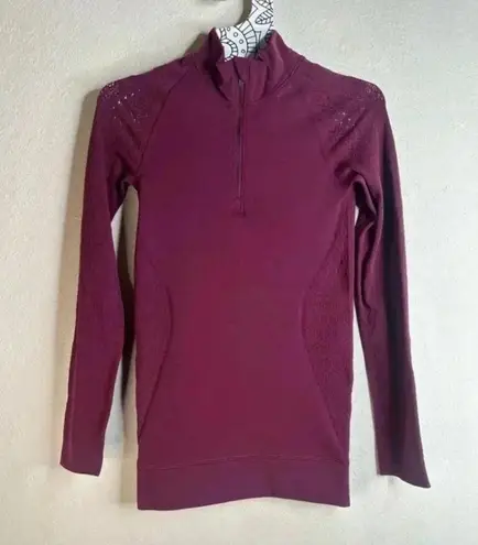 Lululemon  Reveal 1/2 Zip Mindful Motion Deep Ruby size 6