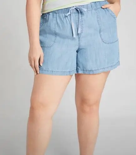 Lane Bryant  High-Rise Chambray Pull-On Shorts 18/20