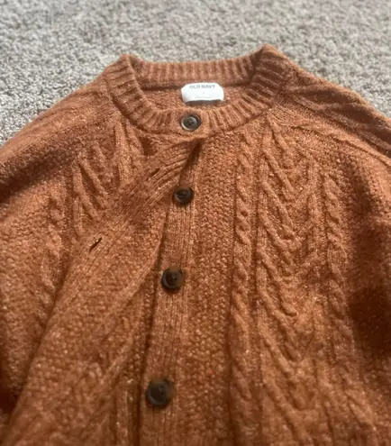 Old Navy Cropped Cable-Knit Cardigan Sweater