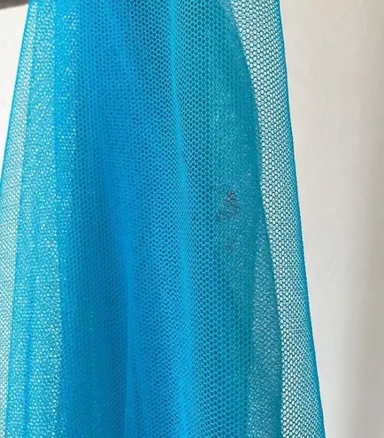 Gorgeous Indian/Iranian turquoise embellished scarf/wrap Blue