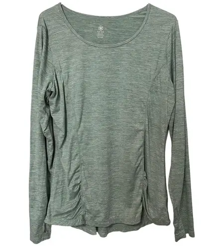 Gaiam Heather Green Long Sleeve Yoga Top