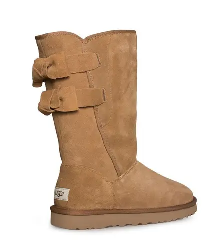 UGG  ALLEGRA BOW II CHESTNUT BOOTS - WOMEN'S Size 6 USED CONDITION