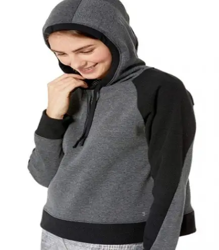 Under Armour Women's S Coldgear Gray Black Sweatshirt Pullover Infrared Jacket