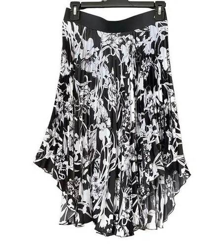 Covington Womens Skirt Size Small Floral Accordion Pleated High Low Bohemian