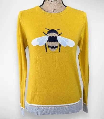 JOULES KNITWEAR Women's Charming Miranda Bee Jumper Sweater Size 4 | EUC Yellow