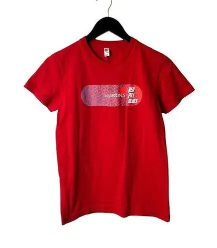 Los Angeles Apparel 2017 Maroon 5 T Shirt Womens Red Small S Graphic Tee Pop Band 100% Cotton Solid