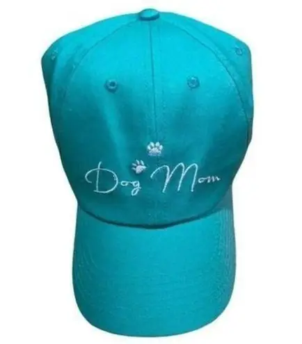 Dog Mom Baseball Hat Teal White