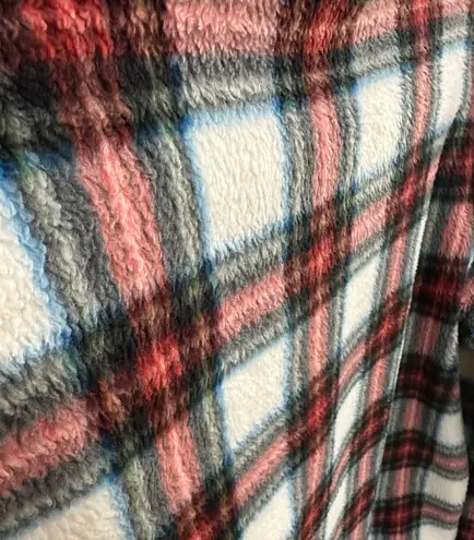 J.Crew Plaid Sherpa, Half Zip Pull Over