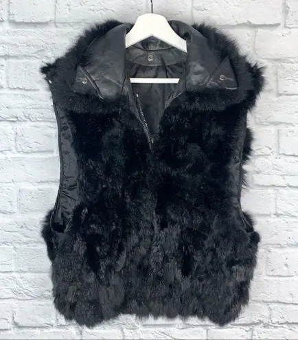 Genuine New Zealand Opossom Fur & Leather Vest S