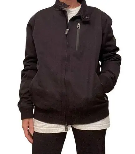 Superdry IDRIS ELBA + Collab Black Jacket Purple Lining Zippered Pockets