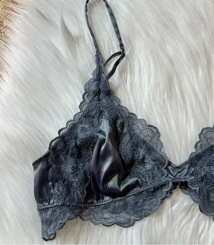 ZARA  Satin and Lace Triangle Bralette Medium