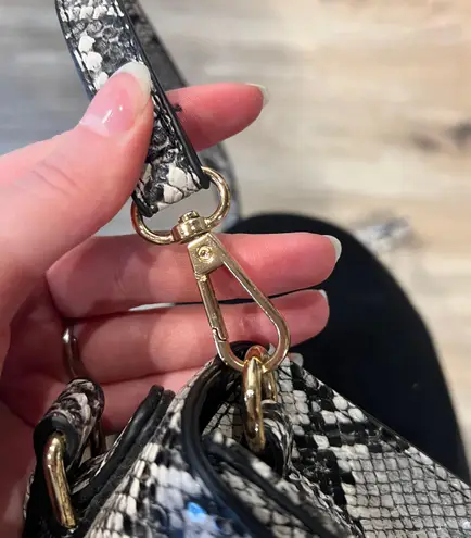 Madison West Faux Snakeskin Crossbody Bag