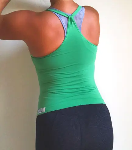 Elisabetta Rogiani fitness women’s emerald green racerback Lux tank top small S