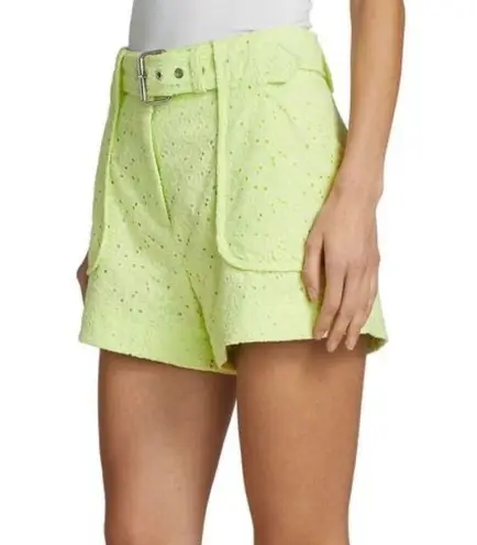 Derek Lam 10 Crosby Monterey Belted Eyelet Shorts In Matcha Size 8 New With Tag