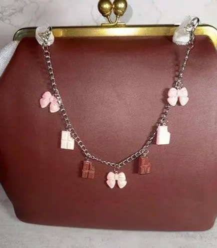 Sweet Treat Pink and Brown Charm Chain – Novelty Purse Strap Accessory