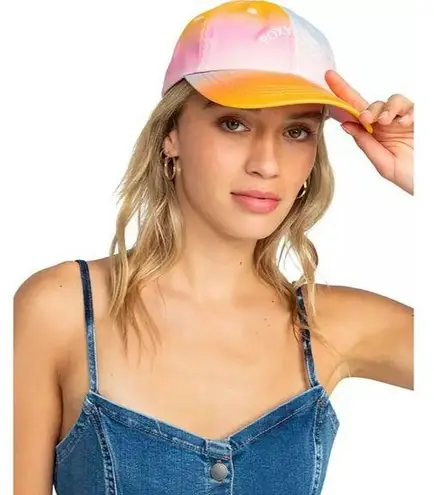 Roxy NWT  1990 Toadstool Ombre Sunset Rainbow Baseball Cap Dad Hat Summer Y2K