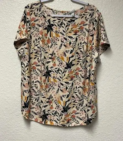 Ava & Viv  Floral Short Sleeve Blouse Size 1X