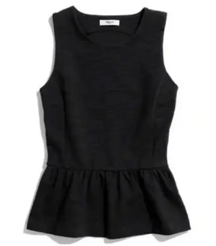 Madewell  | Black Sleeveless Peplum Top Medium