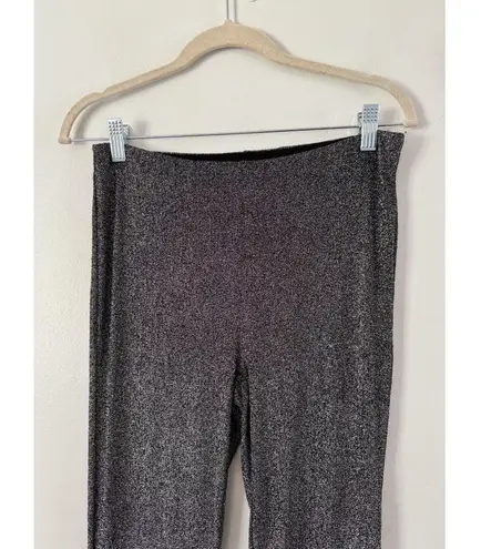 Naked Wardrobe NWT Shimmer Metallic Straight Leg Pull On Pants Gunmetal Medium