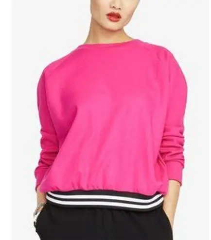 RACHEL Rachel Roy Yasmin Cross Back Sweatshirt Size Medium Pink