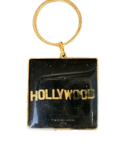 Vintage MOM Keychain Star Hollywood Walk of Fame Black Gold Metal 2” VGUC