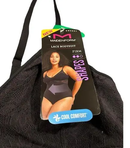 Maidenform DMS097 Lace Tame Your Tummy Bodysuit Large NWT Black