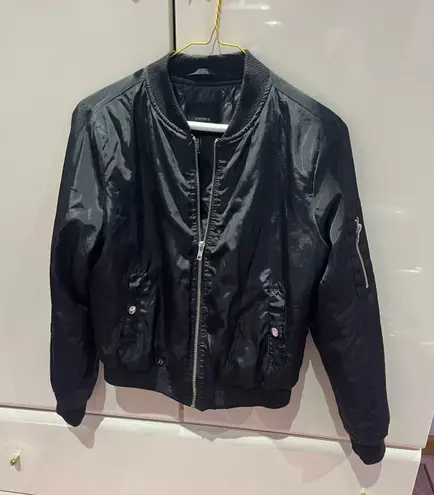 Forever 21 Satin Bomber Jacket