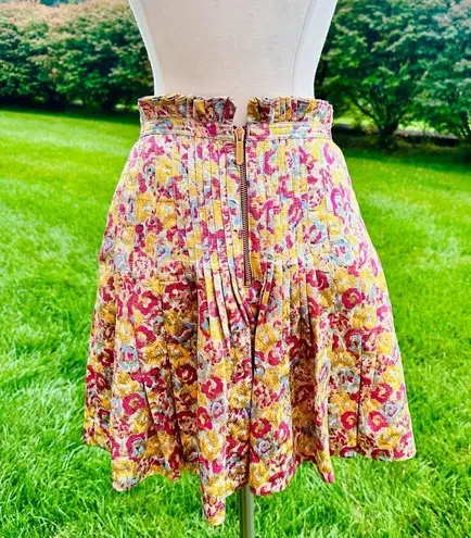 Zac Posen Zac Pozen for Target Metallic Brocade Pleated Mini Skirt