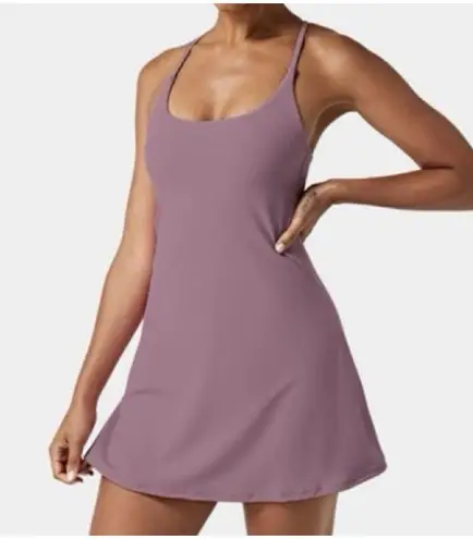 Halara Dress Cloudful Everyday 2 In 1 Built In Shorts Lavender Sz Large New NWT