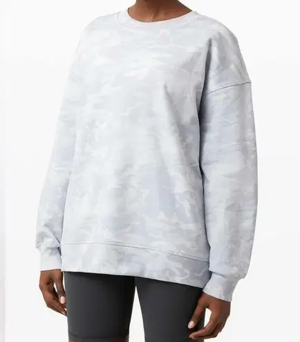 Lululemon  Perfectly Oversized Crew Incognito Camo Alpine White Multi Size 4