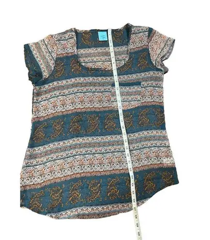 H.I.P. happening In the present Floral Med Sheer Blouse size medium