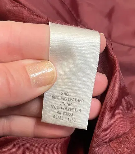 Christopher & Banks Red Suede Leather Jacket size 2X