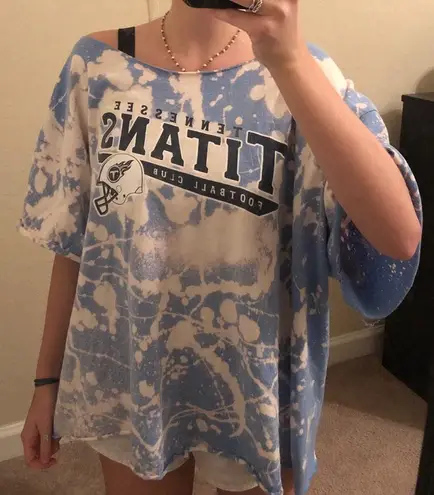 Tennessee Titans Destroyed Shirt Blue Size L